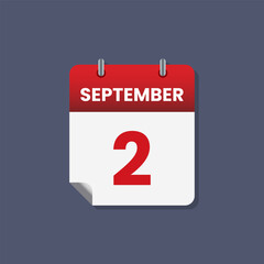 Calendar date month icon flat september vector