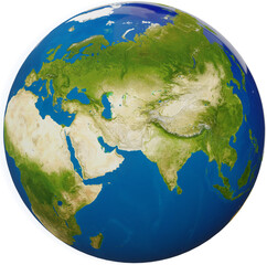 planet earth globe, global, focus at Middle East or Iran Israel Saudi Arabia, 3d-illustration, elements of this image furnished by NASA