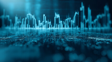 subtle, minimalist background featuring faint outlines of upward and downward financial graphs. The color scheme should be a soft gradient of blue and gray, evoking a sense of calm and professionalism
