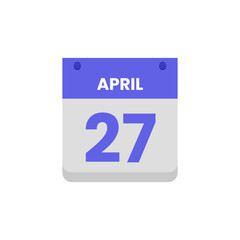 Calendar date month icon flat April vector