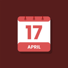 Calendar date month icon flat April vector