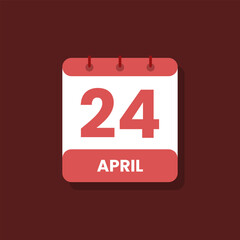 Fototapeta premium Calendar date month icon flat April vector