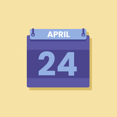 Calendar date month icon flat April vector