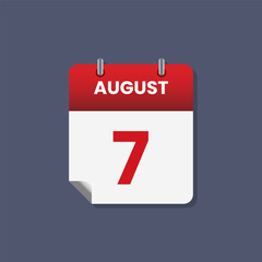 Calendar date month icon flat august vector