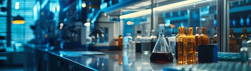 Innovative Biotech Chemistry Experiment in Genetic Research Laboratory