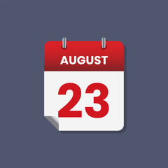 Calendar date month icon flat august vector