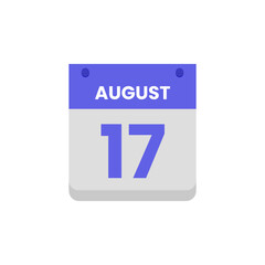 Calendar date month icon flat august vector