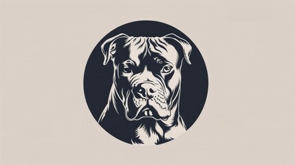 Circular Pitbull Logo Design