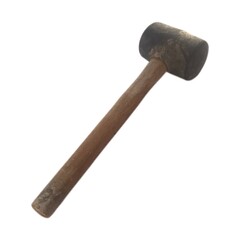 dirty hammer isolated on white background