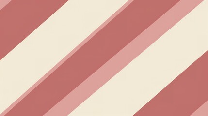 Rose pink and ivory diagonal stripes, smooth transition, mid-angle view, sophisticated and stylish 