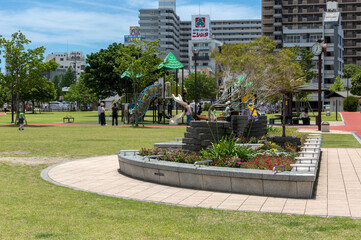 Fototapeta premium 上町の杜公園（鹿児島県鹿児島市浜町）