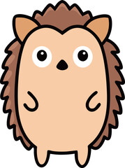 Fototapeta premium Cute Hedgehog Cartoon Mascot Illustration Isolated