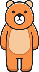 full body Cute Bear logo minimalist style design