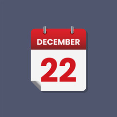 Calendar date month icon flat december vector