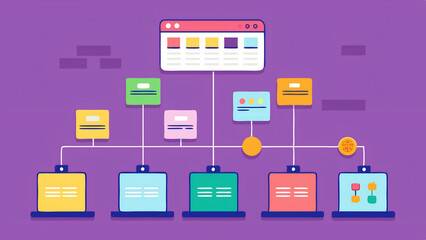 Fototapeta premium Website Structure Map