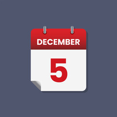 Calendar date month icon flat december vector