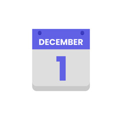 Calendar date month icon flat december vector