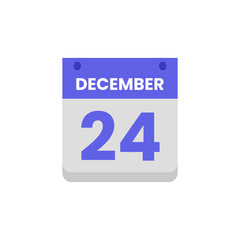 Calendar date month icon flat december vector
