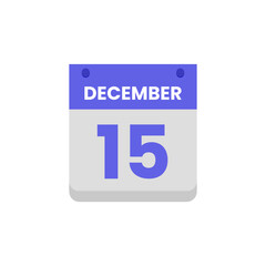 Calendar date month icon flat december vector