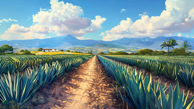 industria tequilera campos de plantacion de agave o maguey crecimiento de la produccion de agave para hacer tequila