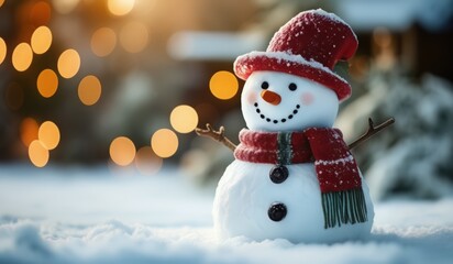 Obraz premium best new snowman merry christmas