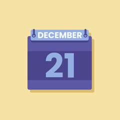 Calendar date month icon flat december vector