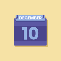 Calendar date month icon flat december vector