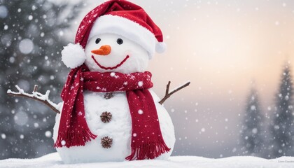 Fototapeta premium the best a snowman merry christmas