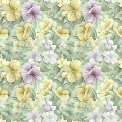 Floral variety color, form natural, seamless fabric pattern.