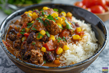 Beef stew with rice
