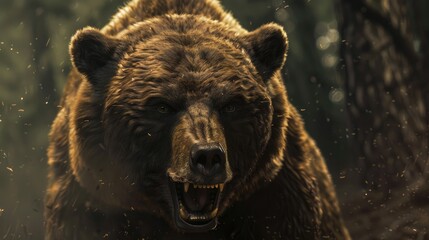 Fototapeta premium Image of an angry bear