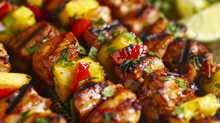 From jerk chicken skewers to pineapple salsa each bite is a tropical delight.