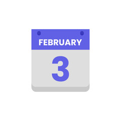 Calendar date month icon flat february vector
