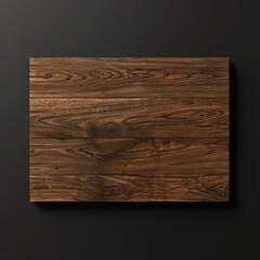 Wooden table seen from above flat very dark oak realistic