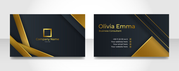 Modern business card template. flat business card