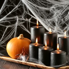halloween pumpkin candle