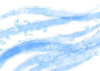 波や風のイメージ水彩