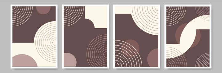 gradient brown boho abstract design. flat boho design