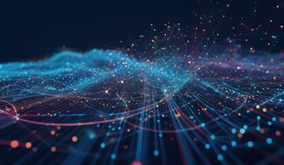 Obraz premium energy of realms, visualization tranding, meta data.