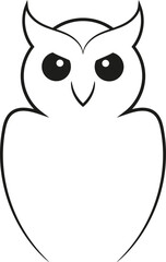 Simple silhouette of an owl