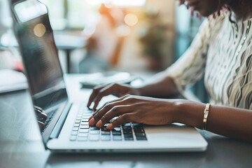 A person researching online for a project. Researching Online