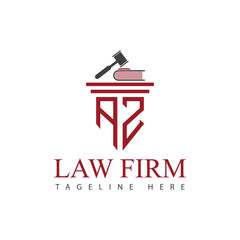 Set of modern law firm justice logo design vector graphic template