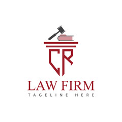 Set of modern law firm justice logo design vector graphic template