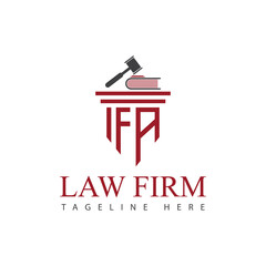 Set of modern law firm justice logo design vector graphic template