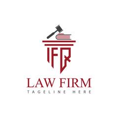 Set of modern law firm justice logo design vector graphic template
