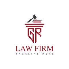 Set of modern law firm justice logo design vector graphic template
