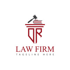  initial monogram for lawfirm logo with sword and scale