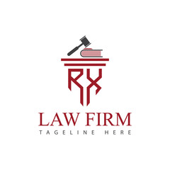  initial monogram for lawfirm logo with sword and scale