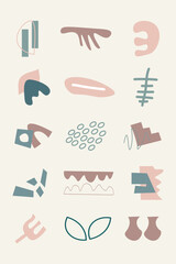 Minimal doodle frame vector element bundle