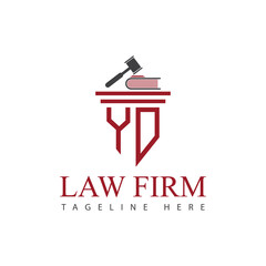 Set of modern law firm justice logo design vector graphic template